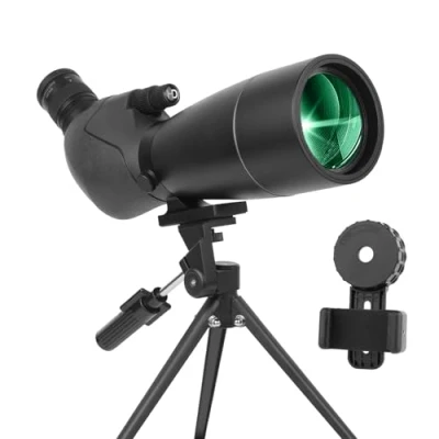 Abbildung von 25 75X70 Spektiv für Zielschießen HD mit Stativ Tragetasche &amp; Smartphone Halterung BAK4 Vogelbeobachtung Jagd Wildtierbeobachtung