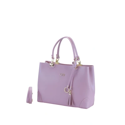 Abbildung von COLLEZIONE ALESSANDRO Henkeltasche &quot;Doris&quot;, hochwertiges Rindsleder mit Quaste und Anhänger