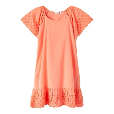 Abbildung von NAME IT Girl&#039;s NKFFIONA CAPSL Dress NOOS Kleid, Coral, 122