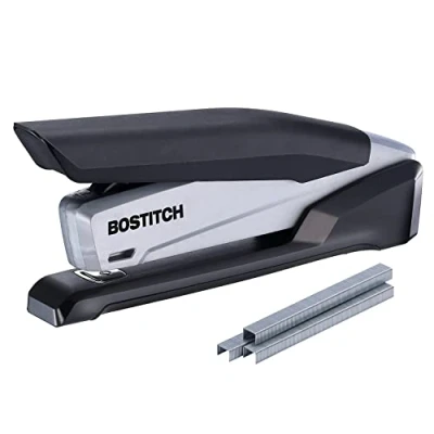 Abbildung von Bostitch Schreibtischheftgerät „InPower“ Vollstreifen Heftgerät Plastic Full Strip schwarz/grau