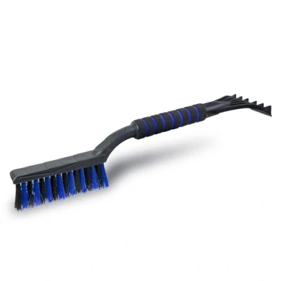 Abbildung von ToM PaR Bürste und Schaber 2 in 1 Schneebürste Eiskratzer Warmer Soft Touch Griff Auto mit Besen Kratzer für dünnes Kältebeständiger Kunststoff Länge: 50 cm Blau