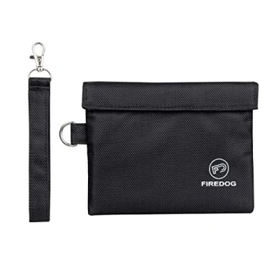 Abbildung von FIREDOG geruchsdichte Tasche, Carbon gefüttert, 17,8 x 15,2 cm, geruchsdichter Behälter für Reisen, Aufbewahrung (schwarz)
