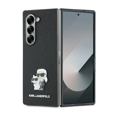 Abbildung von CG Mobile Karl Lagerfeld KLHCZFD6SAPKCNPK hülle für Z Fold6 F956 Schwarz Saffiano Metal Pin