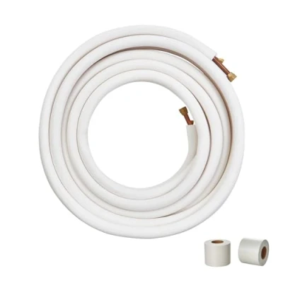 Abbildung von VEVOR 3/8&quot;x5/8&quot; x50 Fuß Mini Split Line Set Isolierte Kupferrohre AC Ductless