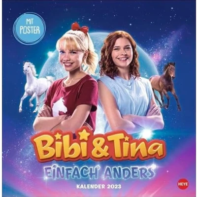 Abbildung von Bibi und Tina Film Broschurkalender 2023. Wandkalender mit zauberhaften Filmausschnitten aus &quot;Einfach anders&quot;. Kalender für Kinder 2023 Postern zum Heraustrennen. 30x30 cm.