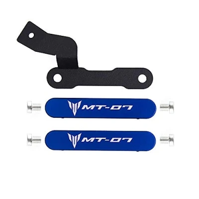 Abbildung von Oldbones Aluminium Fußstützenabdeckung, Beifahrer Fußrastenentfernungs Set mit Schrauben, für MT07 FZ07 5,115.6 5,123.2 cm Blau