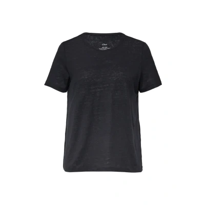 Abbildung von Jersey T Shirt aus Leinen schwarz 40
