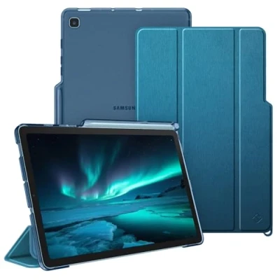 Abbildung von Fintie Hülle für Samsung Galaxy Tab S6 Lite 10,4 Zoll 2024/2022/2020 Tablet Slim Schutzhülle mit Transparenter Rückseite Cover und Auto Schlaf/Wach Funktion, Pfauenblau