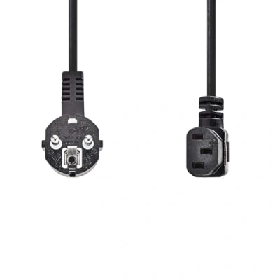 Abbildung von Nedis Stromkabel Schutzkontaktstecker, IEC 320 C13, 2m, Schwarz