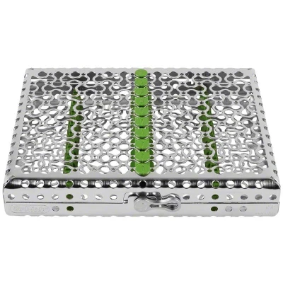 Abbildung von IMS Infinity Series Kassette 1/2 DIN grün mit 3 Silikonstegen