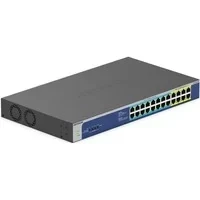 Abbildung von Netgear GS524PP Switch 24 Port Gigabit Ethernet LAN PoE (mit 24x PoE+ 300W erweiterbar, Plug and Play, Desktop oder 19 Zoll Rack Montage, ProSAFE Lifetime Garantie)