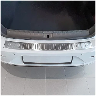 Abbildung von tuning art BL1006 Ladekantenschutz mit Abkantung passend für VW Arteon Shooting Brake 2020 , Farbe:Silber