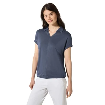 Abbildung von Cecil Softes Poloshirt, Damen, Größe: Medium, Blau