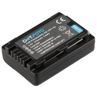 Abbildung von Dot.Foto VW VBY100 Premium 3.7v / 970mAh Akku für Panasonic HC V110, V130, V160, V201