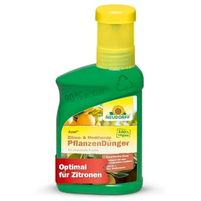 Abbildung von Neudorff Azet Zitrus &amp; Mediterran PflanzenDünger 100% natürlicher Bio Dünger mit Extra Eisen für aromatische Früchte aller Mediterranpflanzen, 250 ml