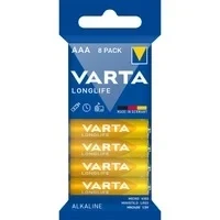 Abbildung von VARTA Batterien AAA, 8 Stück, Longlife, Alkaline, 1,5V, ideal für Fernbedienungen, Wecker, Radios, Made in Germany