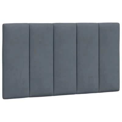 Abbildung von vidaXL Kopfteil Kissen, Kopfteilkissen mit Linien Design, Bett Kopfkissen Klettverschlüssen auf Rückseite, Kopfteilpolster Kopfpolster, Hellgrau 80cm Samt