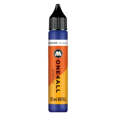 Abbildung von Molotow One4All Refill Acryl 30ml (Tinte zum Nachfüllen von Acrylmarkern, hochdeckend und permanent, schnell trocknend, für fast alle Untergründe) 249 ultramarinblau