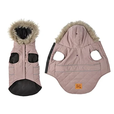 Abbildung von dynamic24 Hundejacke, Hunde Winterjacke Hundemantel Kapuze Hundebekleidung Mantel Jacke