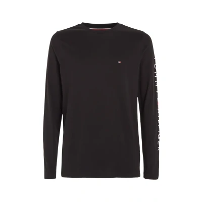 Abbildung von Tommy Hilfiger LOGO LONG Sleeve TEE Langarmshirt, Herren, Größe: XXL, Black