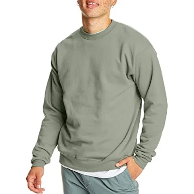 Abbildung von Hanes Herren EcoSmart Fleece, Cotton Blend Pullover, Crewneck for Men, 1 Or 2 Pack Available Sweatshirt, Stonewashed Green Pack, X Large