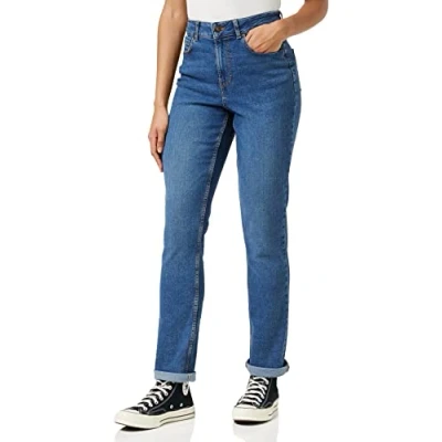 Abbildung von PIECES Damen Pcluna Straight Hw Db327 Noos Bc, Dark Blue Denim, 27W / 30L