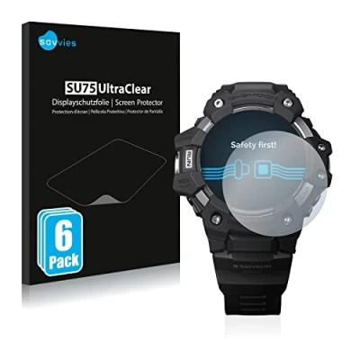 Abbildung von Savvies 6 Stück Schutzfolie für Casio G Shock GBD H1000 Displayschutz Folie Ultra Transparent