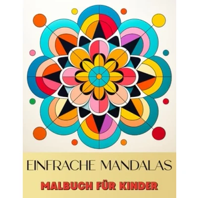 Abbildung von Einfache Mandalas Malbuch für Kinder: Ausmalbuch Kinder, Anfänger und Jugendliche mit Großen Mandala Mustern zum Stressabbau zur Entspannung (Einfache Malbücher)