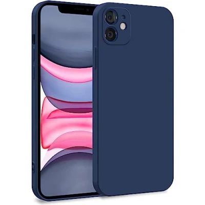 Abbildung von MyGadget Hülle kompatibel mit iPhone 11 Zweilagige Handyhülle Kameraschutz Cover Innenfutter &amp; Silikon außen Dunkelblau