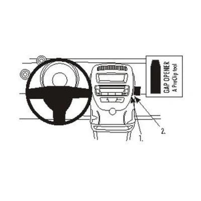 Abbildung von Brodit ProClip für Citroen C1 06 09 Angled Mount schwarz