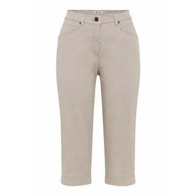 Abbildung von BRAX Style Caren Capri Jeans Shorts, Damen, Größe: 36xR, Hellbeige