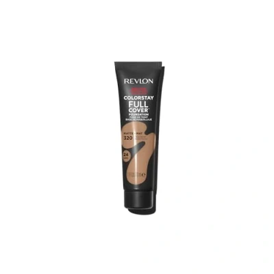 Abbildung von Revlon ColorStay Full Cover Longwear Matte Foundation, hitze und schweißbeständiges, leichtes Gesichts Make up, Farbton True Beige (320), 30 ml
