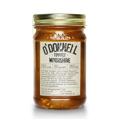 Abbildung von O&#039;Donnell Moonshine Toffee Likör (350ml) Handwerklich hergestellte Spirituosen aus Berlin Premium Schnaps nach Amerikanischer Tradition 25% Vol. Alkohol