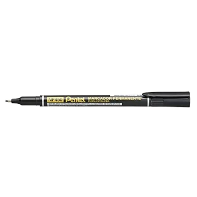 Abbildung von Pentel Permanentmarker, extrafein, Schwarz, 12 Stück