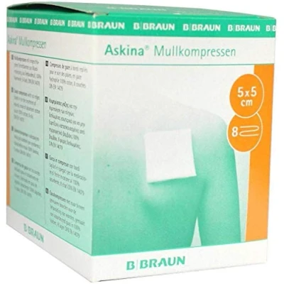 Abbildung von ASKINA Mullkompressen 5x5 cm steril, 25X2 St