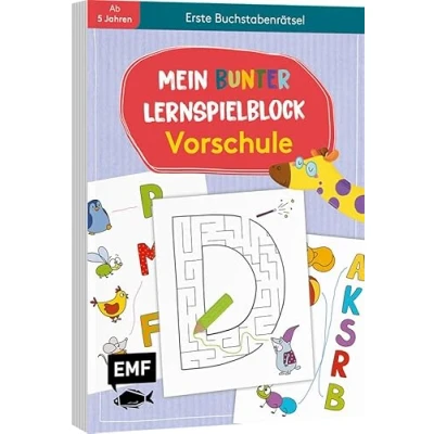 Abbildung von Mein bunter Lernspielblock Vorschule: Erste Buchstabenrätsel: Übungen und Rätsel ab 5 Jahren