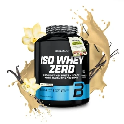 Abbildung von BioTechUSA Iso Whey Zero Premium Protein Isolate Grass Fed Enzyme Free Sugar and Gluten free, 1816g, Vanille