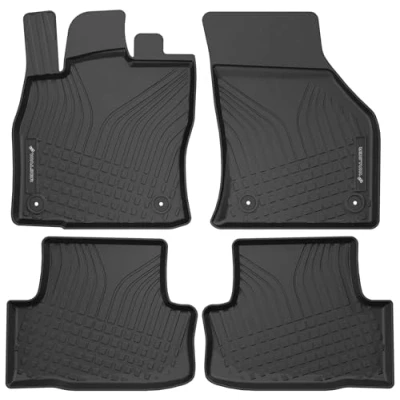 Abbildung von WALSER Premium Fussmatten Auto kompatibel mit Audi A3/A3 Sportback 2012 10/2020, 100% passgenaue Gummimatten Made in EU, robuste Fußmatten Auto,