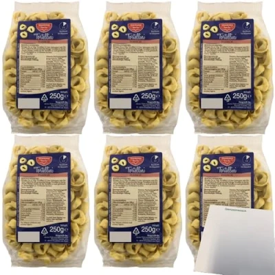 Abbildung von Mamma Lucia Tortellini mit Fleischfüllung 6er Pack (6x250g Packung) + usy Block