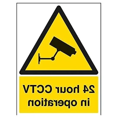 Abbildung von vsafety 6e050bc w &quot;24 Stunde CCTV in Operation&quot; Warnung Sicherheit Zeichen, Fenster Aufkleber, Portrait, 300 mm x 400 mm, schwarz/gelb
