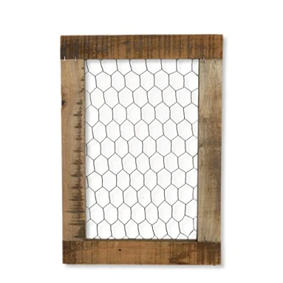 Abbildung von DARO DEKO Holz Wandgitter 32 x 46cm braun Wanddeko Fotohalter Collage