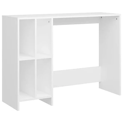Abbildung von vidaXL Computertisch mit 4 Regalböden Schreibtisch Bürotisch PC Tisch Arbeitstisch Laptoptisch Arbeitszimmer Weiß 102,5x35x75cm Holzwerkstoff