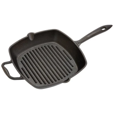 Abbildung von GROENBERG Bratpfanne Grillpfanne Gusseisen Pfanne Nabro, Griff Quadratisch 28 cm