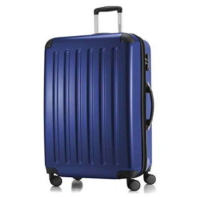 Abbildung von Alex Großer Hartschalen Koffer, TSA, 4 Doppel Rollen, Trolley, Rollkoffer, Reisekoffer, Volumenerweiterung, 75 cm, 119 Liter, Dunkelblau