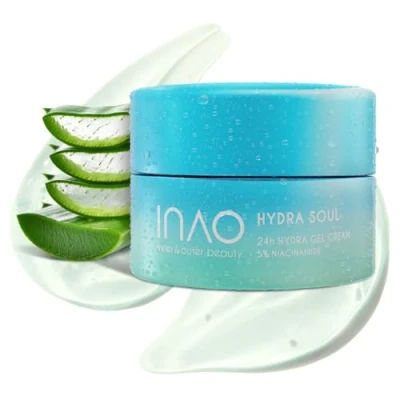Abbildung von INAO Skincare Hydra Soul 24h Hydro Gel Cream Gesichtscreme mit Niacinamid &amp; Aloe Vera Für jeden Hauttyp hydratisierte Haut Leicht, erfrischend, beruhigend