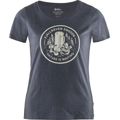 Abbildung von FJALLRAVEN Damen Fikapaus T Shirt W Unterhemd, Marineblau, XS