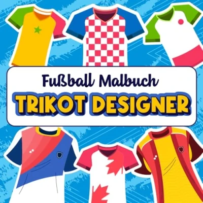 Abbildung von Fußball Malbuch Trikot Designer: Gestalte dein eigenes mit einfachen Vorlagen Für Kinder und Erwachsene