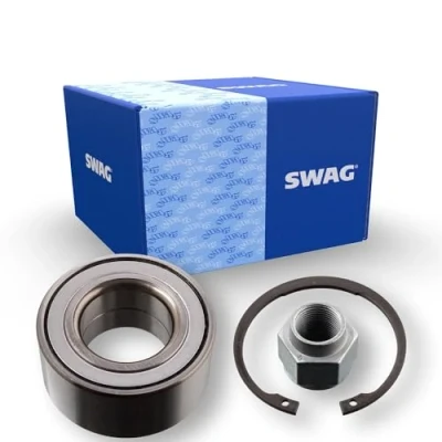 Abbildung von SWAG 62 91 8191 Radlagersatz Vorderachse links, rechts mit Achsmutter Sicherungsring 72 Schrägkugellager PEUGEOT: 206 SW