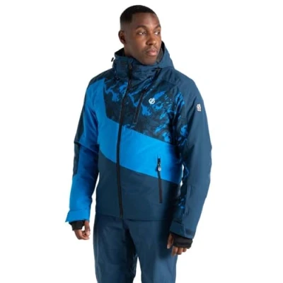 Abbildung von Dare2B Herren Mens Baseplate Ii Jacket Skijacke, Moonlight Denim/Athletic Blue Mountain Print, XXL