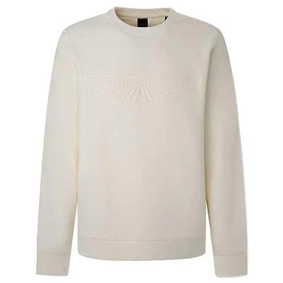 Abbildung von Hackett Aston Martin Racing Embossed CREW Sweatshirt, Herren, Größe: Medium, Ecru